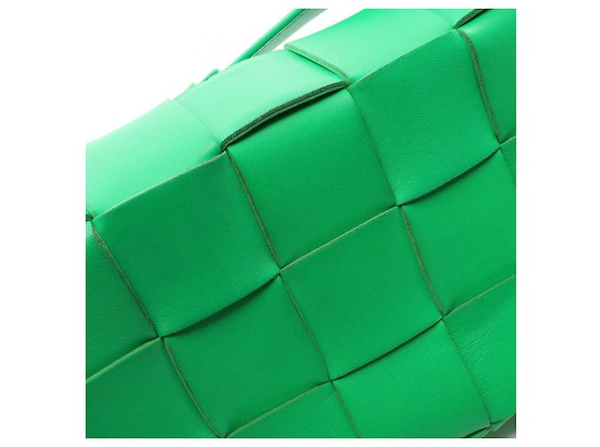 Borsa a tracolla Bottega Veneta Cassette Maxi Intrecciato Verde - vista 9