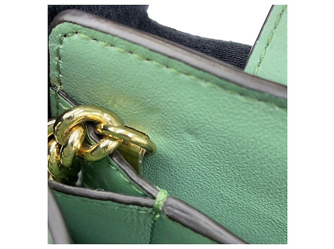 Sac à épaule en cuir vert clair Salvatore Ferragamo - vue 10