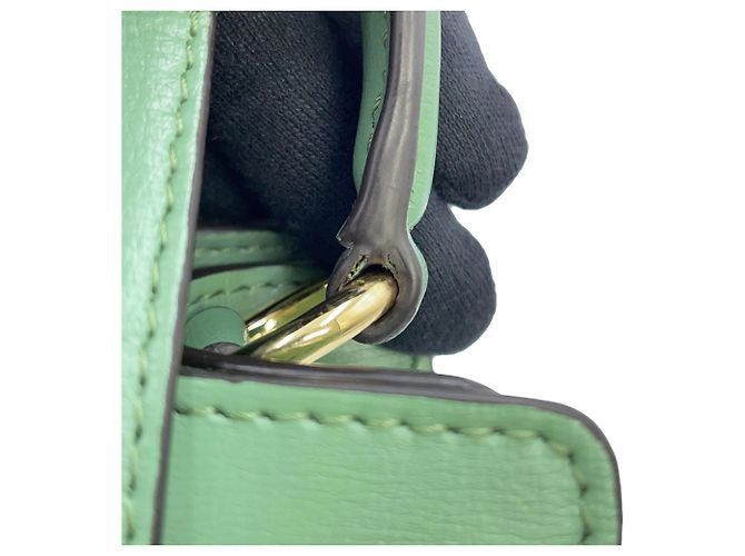 Sac à épaule en cuir vert clair Salvatore Ferragamo - vue 13