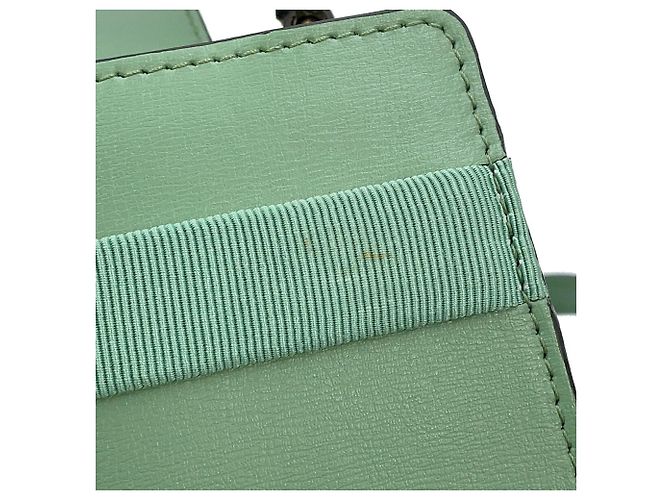 Sac à épaule en cuir vert clair Salvatore Ferragamo - vue 7