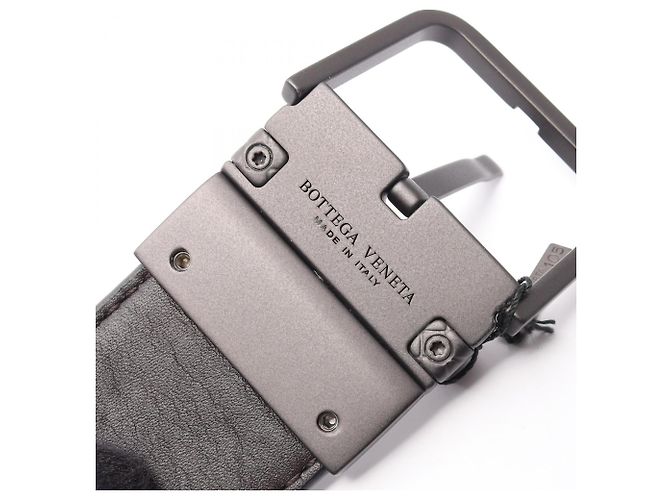 Cintura reversibile in pelle Bottega Veneta Marrone Nero - vista 4