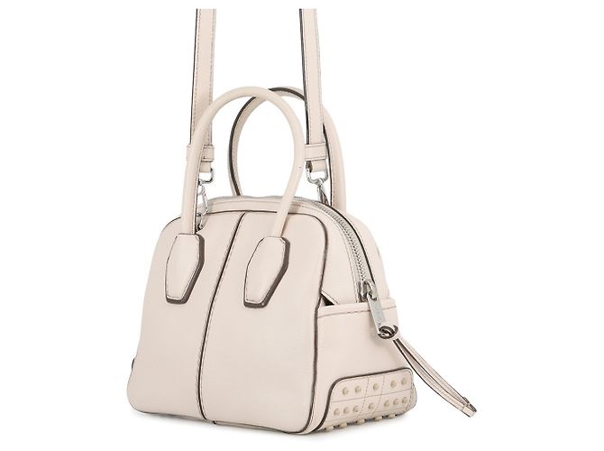 Borsa a mano Tod's Mikey Mini Bowler in pelle Crudo - vista 2