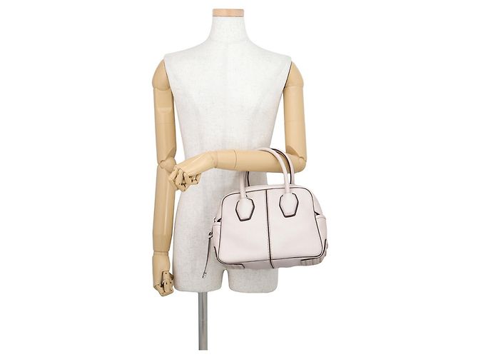 Borsa a mano Tod's Mikey Mini Bowler in pelle Crudo - vista 4