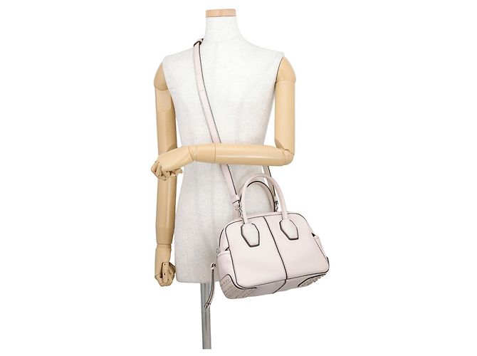 Borsa a mano Tod's Mikey Mini Bowler in pelle Crudo - vista 5