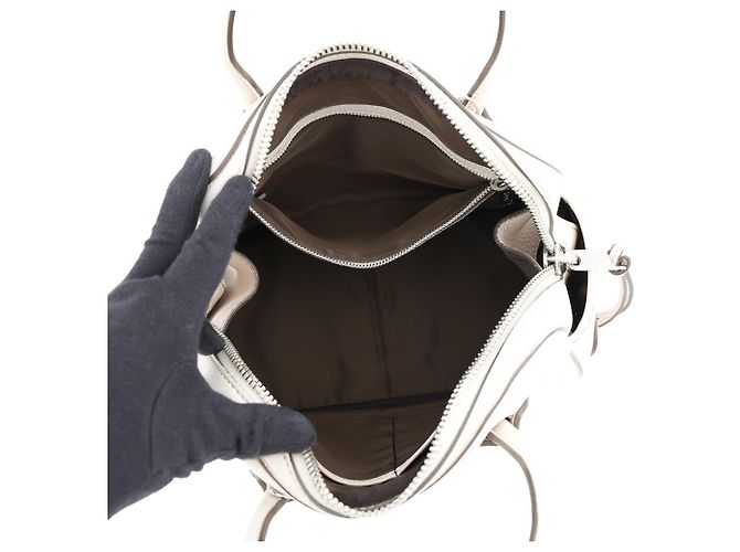 Borsa a mano Tod's Mikey Mini Bowler in pelle Crudo - vista 6