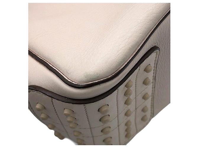 Borsa a mano Tod's Mikey Mini Bowler in pelle Crudo - vista 7