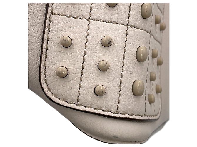 Borsa a mano Tod's Mikey Mini Bowler in pelle Crudo - vista 8