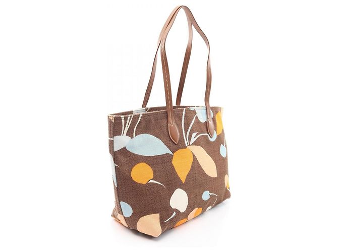 Borsa Tote Miu Miu in Tessuto stampata Marrone Multicolore - vista 2