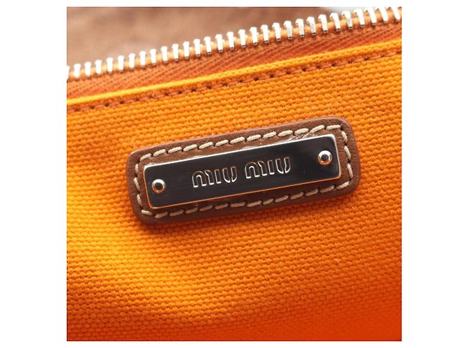 Borsa Tote Miu Miu in Tessuto stampata Marrone Multicolore - vista 4