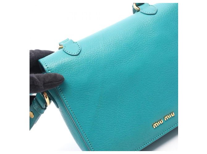 Miu Miu Madras 2-Way Handtasche Grün - Ansicht 9