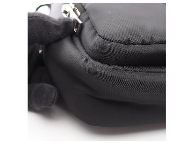 Prada Schultertasche aus schwarzem Nylon und Leder - Ansicht 6