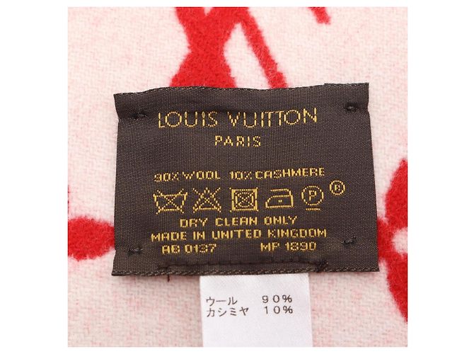 Louis Vuitton Supreme Monogram Schal Rot Beige - Ansicht 2