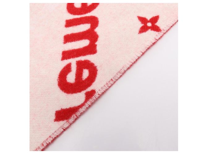 Louis Vuitton Supreme Monogram Schal Rot Beige - Ansicht 8