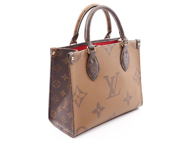 Louis Vuitton OnTheGo PM 2-Wege Handtasche Braun Beige - Ansicht 2