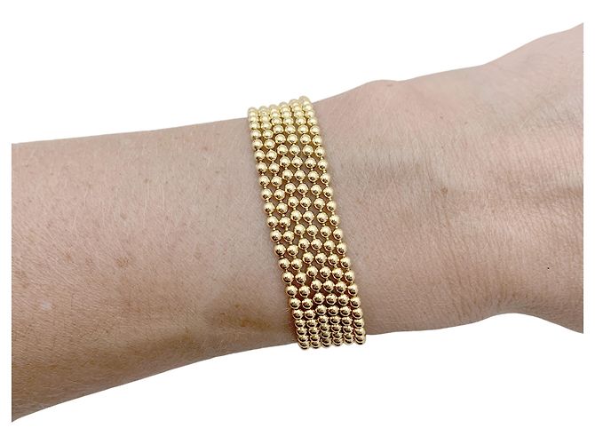 Bracciale Cartier, "Draperie", oro giallo, 6 file. - vista 7