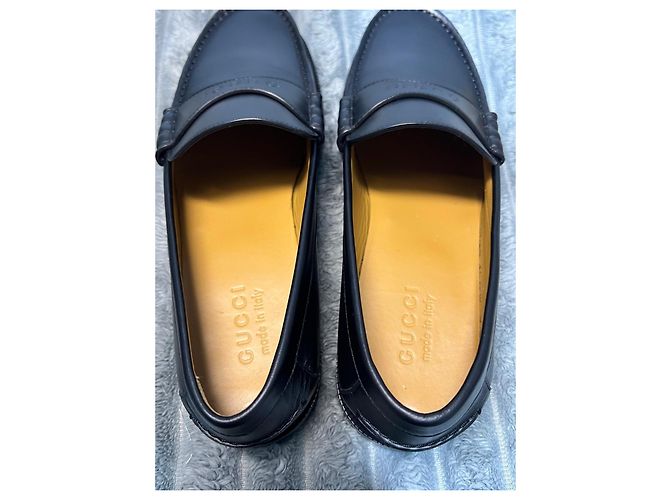 Mocassini Gucci in pelle nera Nero - vista 10