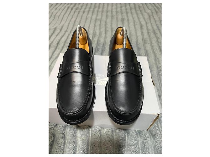 Mocassini Gucci in pelle nera Nero - vista 12