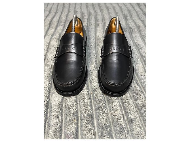 Mocassini Gucci in pelle nera Nero - vista 4