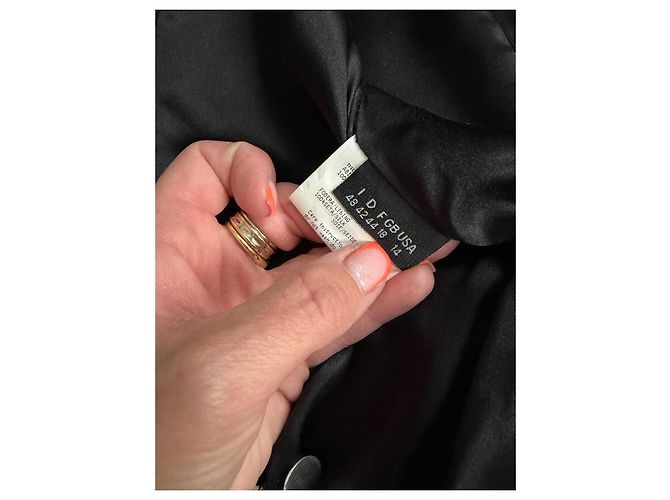 Thierry Mugler Mugler Abrigo de Lana Negro con Detalles Plateados - vista 14
