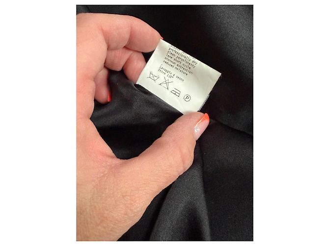 Thierry Mugler Mugler Abrigo de Lana Negro con Detalles Plateados - vista 16