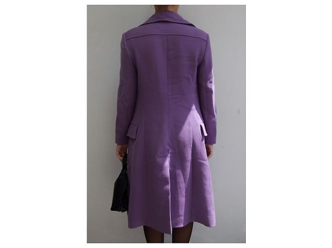 Abrigo Christian Dior Lana Lavanda John Galliano 2009 Púrpura - vista 14