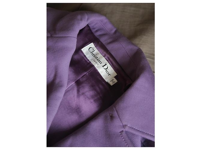 Abrigo Christian Dior Lana Lavanda John Galliano 2009 Púrpura - vista 2