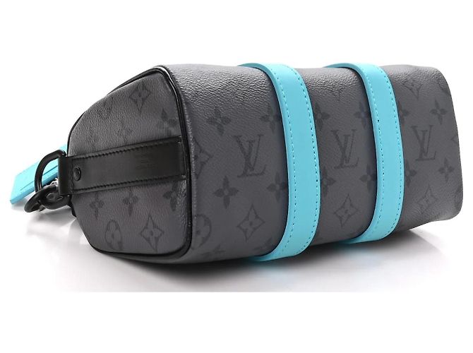 Louis Vuitton Keepall XS Couro Monogram Galaxy Azul Cinza - vista 3