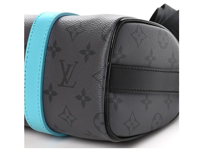 Louis Vuitton Keepall XS Couro Monogram Galaxy Azul Cinza - vista 8