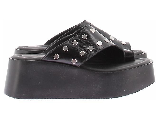 Autre Marque Sandali Nova in pelle nera con borchie Nero - vista 6