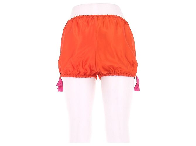 Autre Marque TORLOWEI Shorts aus Seide Orange - Ansicht 2