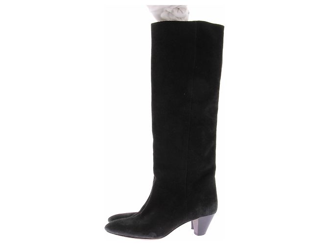 Isabel Marant Etoile Schwarze Wildlederstiefel - Ansicht 2