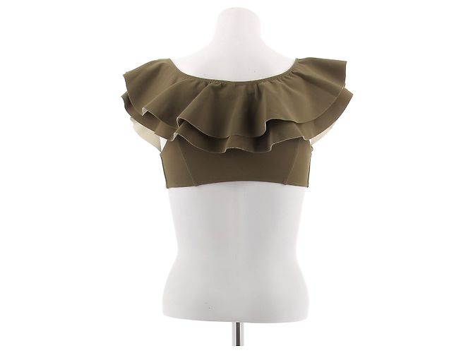 Lisa Marie Fernandez Khaki-Bikini-Oberteil - Ansicht 2