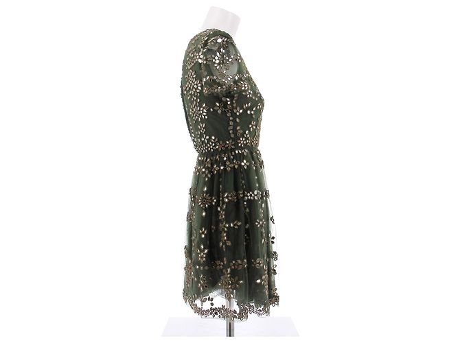 Valentino Garavani Grünes Tüllkleid mit Spiegeln - Ansicht 3