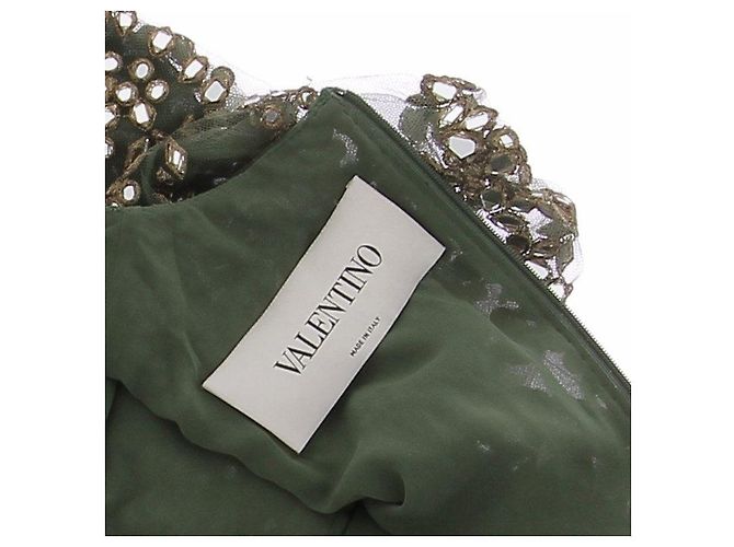 Valentino Garavani Grünes Tüllkleid mit Spiegeln - Ansicht 5