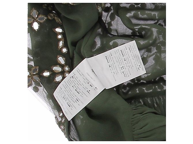 Valentino Garavani Grünes Tüllkleid mit Spiegeln - Ansicht 6
