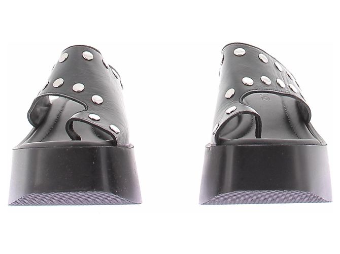 Autre Marque Sandali Nova in pelle nera con borchie Nero - vista 3