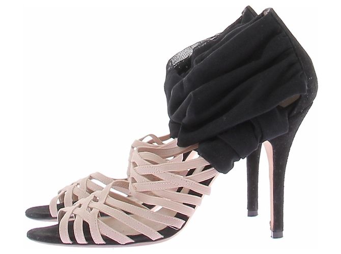 Fendi Décolleté rosa e nere Nero - vista 2