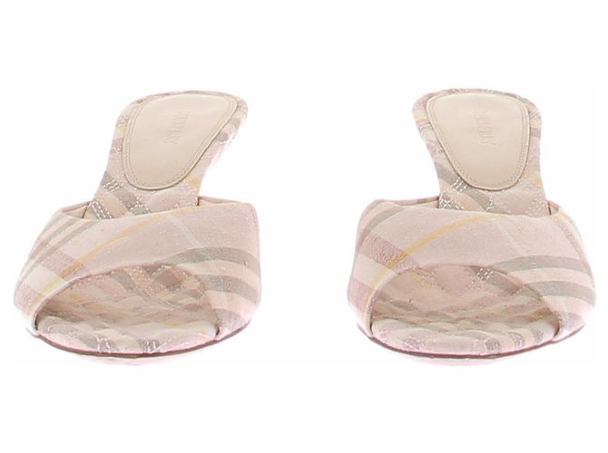 Burberry Sandali alti Mews Check Rosa - vista 3