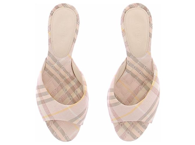 Burberry Sandali alti Mews Check Rosa - vista 4