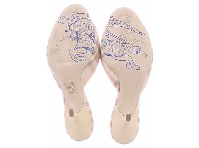 Burberry Sandali alti Mews Check Rosa - vista 5
