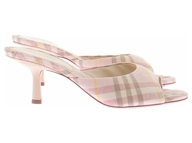 Burberry Sandali alti Mews Check Rosa - vista 7