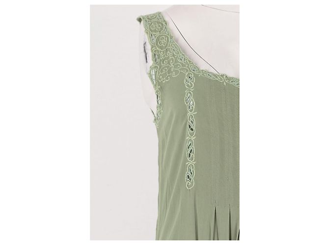 Autre Marque Vestido midi verde SHINTA - vista 3