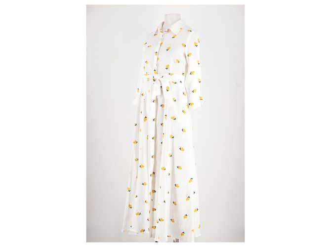 Autre Marque LUISA Leinenkleid weiß - Ansicht 4