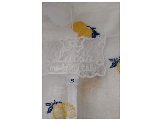 Autre Marque LUISA Leinenkleid weiß - Ansicht 7