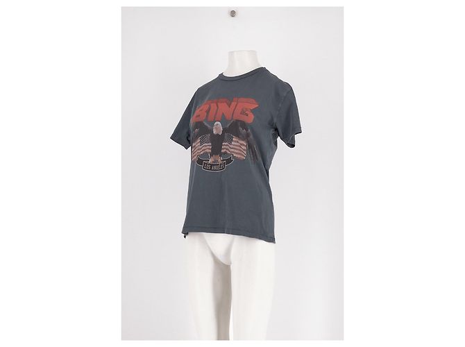 Anine Bing Baumwoll-Top Grau - Ansicht 4