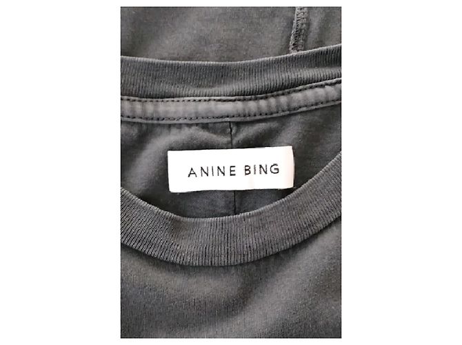 Anine Bing Baumwoll-Top Grau - Ansicht 7