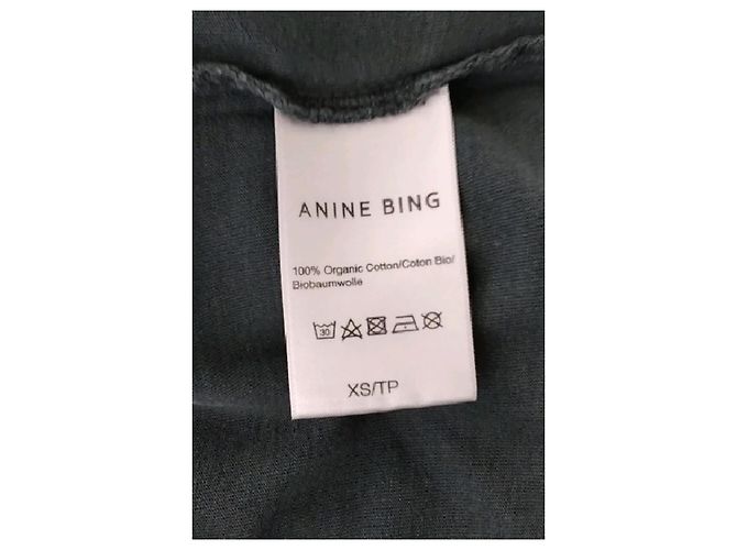 Anine Bing Baumwoll-Top Grau - Ansicht 8