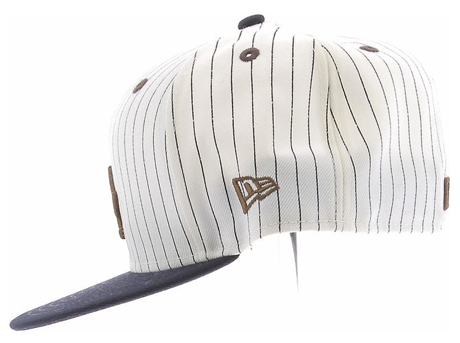 Autre Marque Casquette blanche rayée LA White - view 5