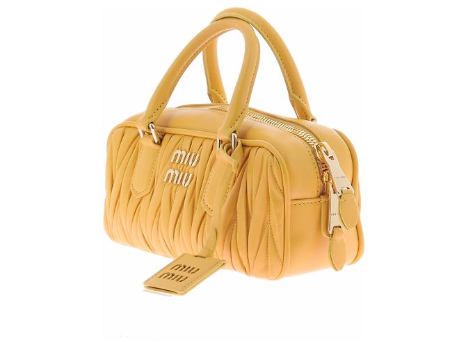 Miu Miu Borsa Arcadie in pelle gialla Giallo - vista 2