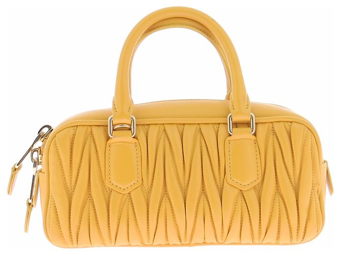 Miu Miu Borsa Arcadie in pelle gialla Giallo - vista 3
